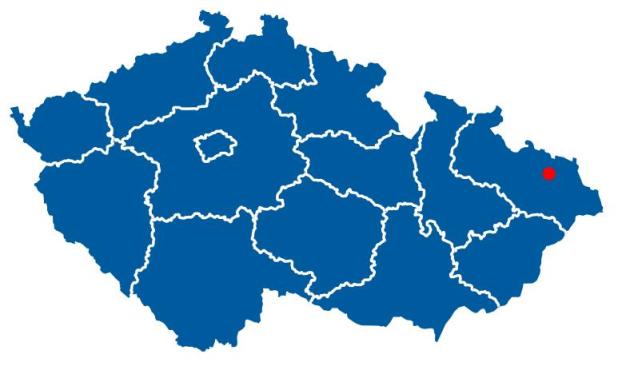 Острова розташування на карті Чехії